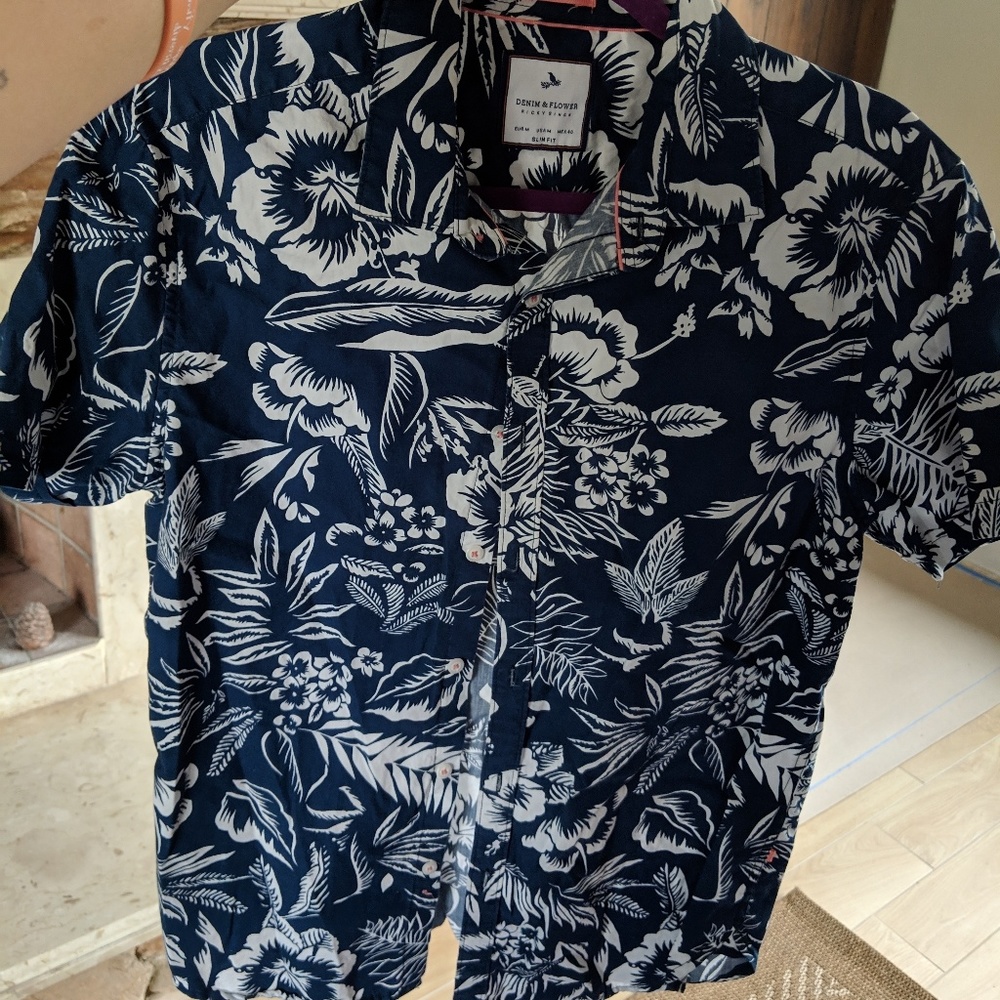 flowery button down
